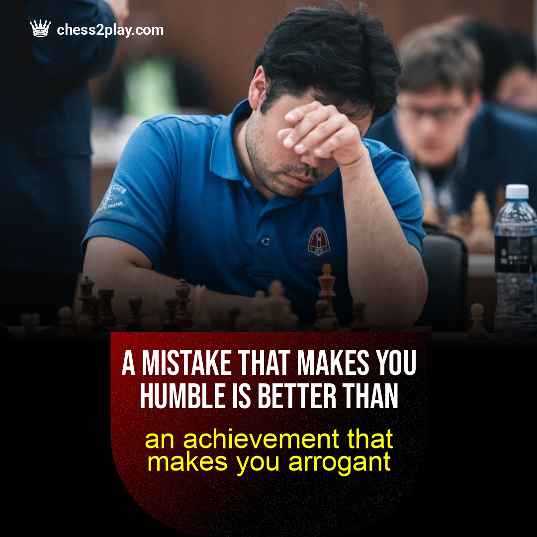 Learn from your mistakes! 
Mistakes are lessons that helps you become better.
#FIDE #Deborah #chessdrama #ChesscomGlobal