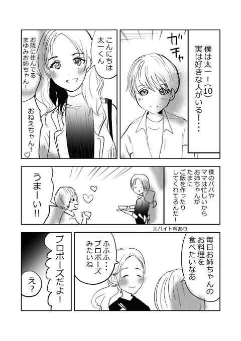 少年…お姉さんにプロポーズ‼️👦👩の巻💗👵💐
#漫画が読めるハッシュタグ 