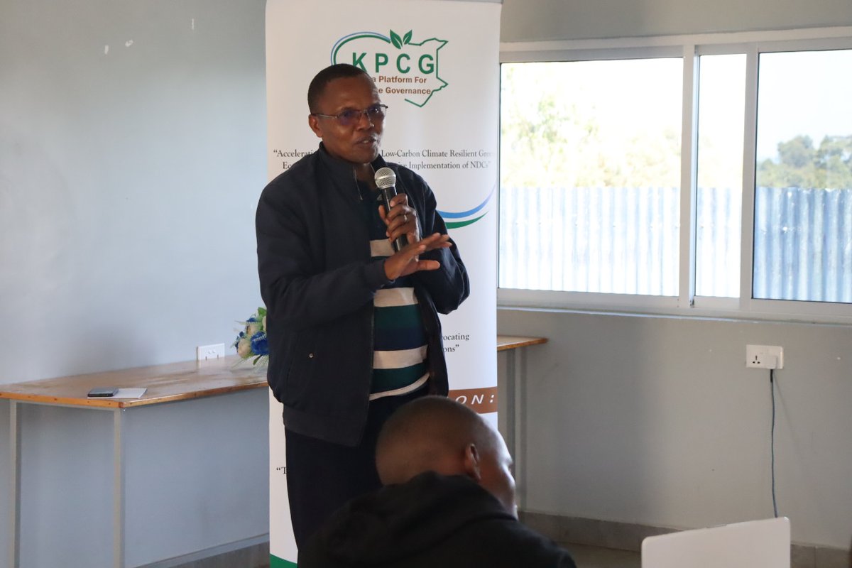 PACJA1's tweet photo. Director Environment Department Nandi County Mr. James Meli addressing the @kenya_climate #NOREB platform at the launch in Nandi County. #ClimateJustice #ClimateCrisis #ClimateAction #ClimateResilience #Adaptation https://t.co/d2NsS3dmhG