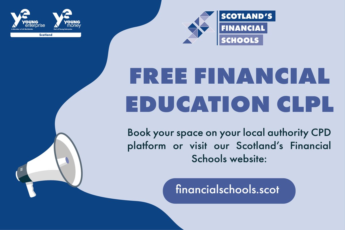 📢Calling All Practitioners📢 Sign up to our FREE financial education CLPL across Scotland. Book your space on your local authority CPD platform or visit our @scotfinschools website: financialschools.scot/events.php