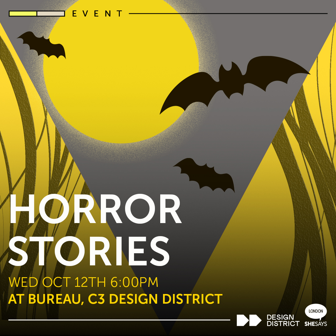 EVENT ALERT 🚨 Our annual Horror Stories is back. Join us next Wednesday as we have an honest conversation with 3 professionals on their ups and downs in design, gaming and film. This is one not to be missed. 👉 More info and tickets here: eventbrite.com/e/career-horro…