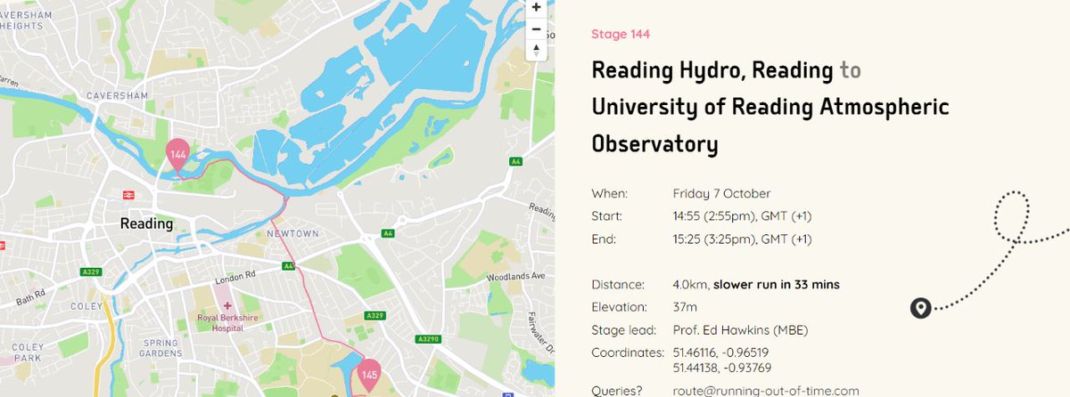 EducateClimate's tweet image. The Running out of Time relay will be passing through Reading tomorrow! At approx 3pm @ed_hawkins will be running from @RdgHydro to @UniofReading. Get down there to show your support! Find out more and sign up for Global Schools Climate Action event on 3/11 @Climate_Relay 🌎🌍🌏