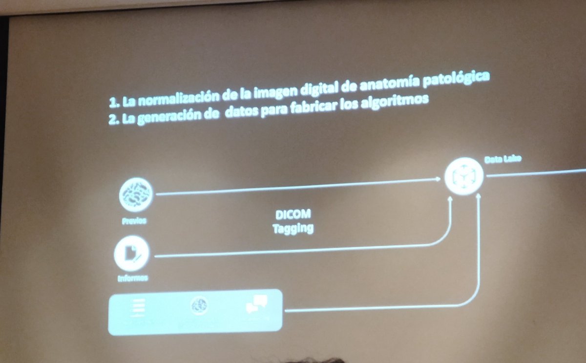 CrSuarezM's tweet photo. Debatiendo sobre el futuro de la imagen digital patológica e IA ¿Tecnología preparada? Valores  trabajo en red, subespecialidades, mejora el diagnóstico, precisión, normalización...en Taller 3 #JISA2022 @SEISeSalud https://t.co/Xhbe2IEFTu