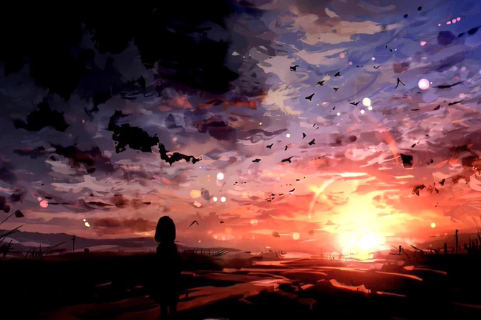 寒いから私の描いた燃え盛る空を見て 