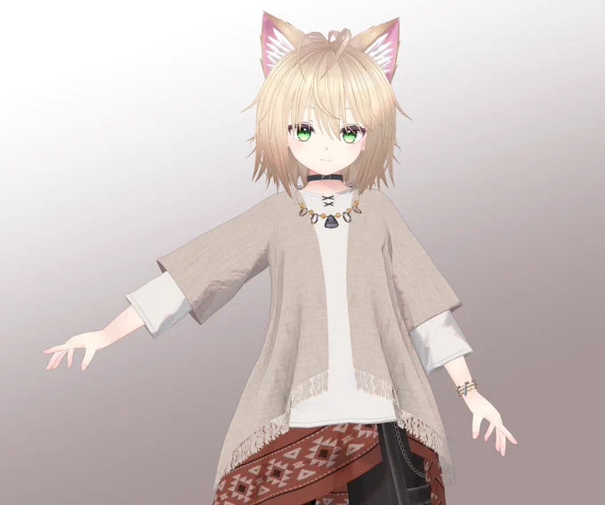 制作中のアバター、ほぼほぼ完成!あとは実際に使って確認したり、BOOTHの画像制作、試着ワールドの作成などなど 