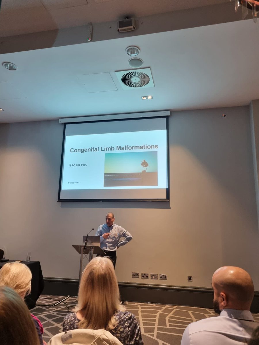 ISPO UK ASM off to a great start with our second talk of the day with Dr Imad Sedki - ‘Congenital Limb Malformations’ We can’t wait for an exciting day ahead #ISPO #ISPOUK #prosthetics #orthotics