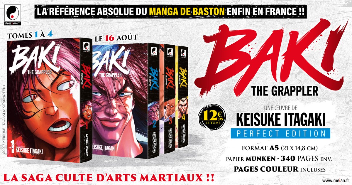 Otakulte7's tweet photo. 🏆 CONCOURS 🏆

Les éditions Meian vous font gagner les 4 premiers tomes de Karakuri Circus et de Baki pour 3 gagnants ! ✨

Pour participer :

➡️Follow @MeianFR &amp; @Otakulte7 
🔄RT &amp; Like
🚻Tag un(e) ami(e) 

🎲 Tirage au sort le 15/10 https://t.co/NE2dHz4IPe