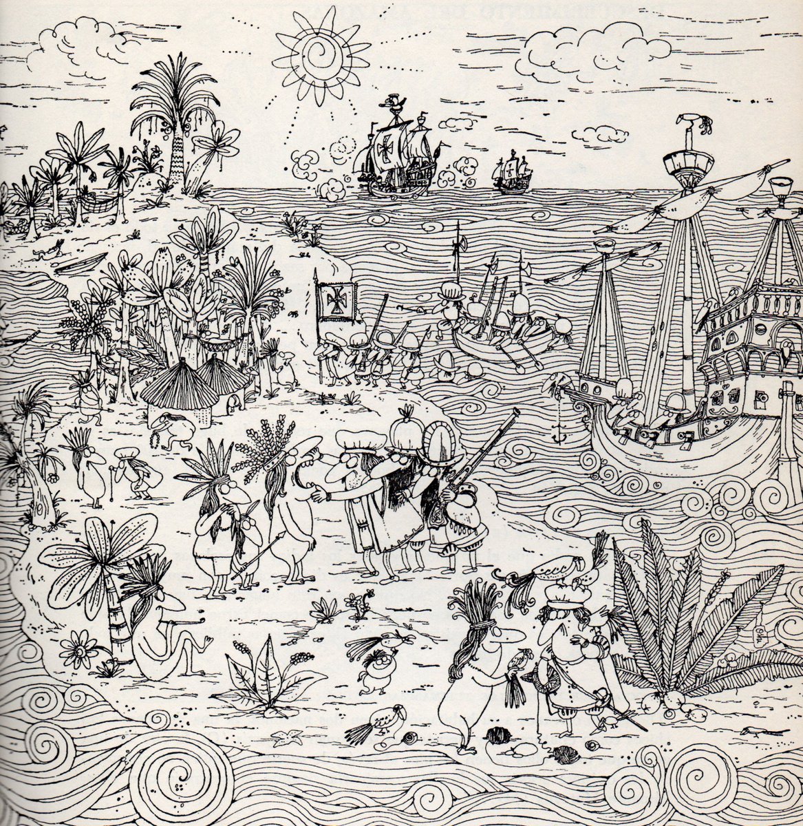 Oski (Oscar Esteban Conti, 1914-1979), "Vera Historia de Indias", 1968 