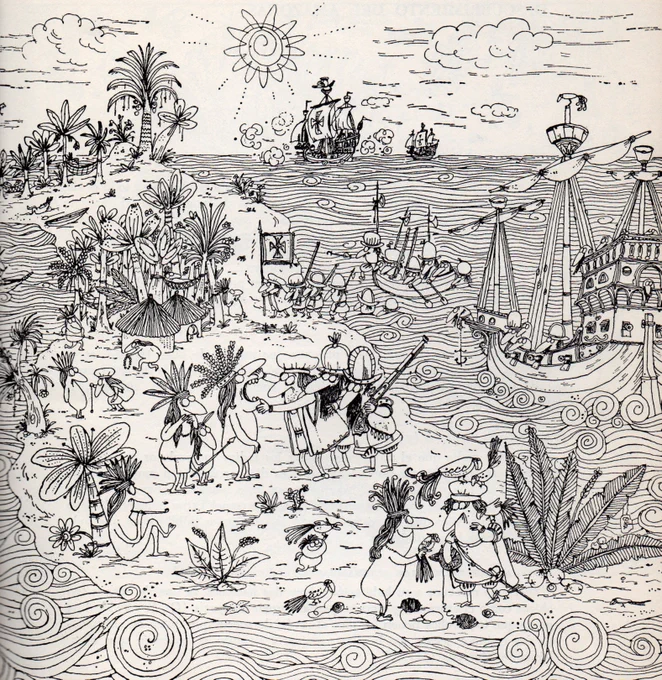 Oski (Oscar Esteban Conti, 1914-1979), "Vera Historia de Indias", 1968 