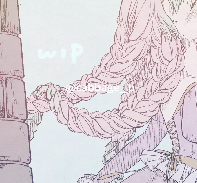 お花を描くのを忘れています……描くかぁ 