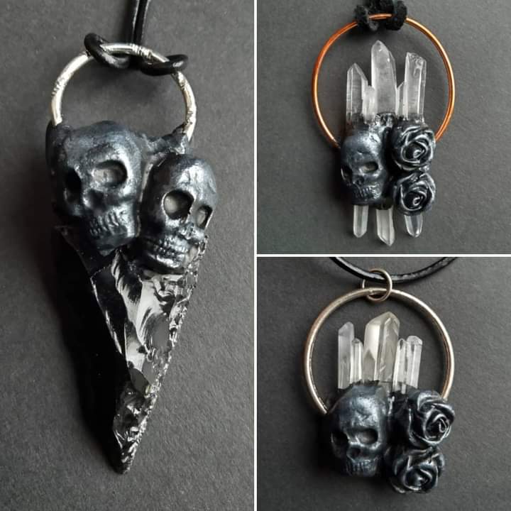 BronzeRose33's tweet photo. Halloween inspired jewellery #HandmadeJewellery #polymerclay #Halloween https://t.co/jMmhrmmdU7