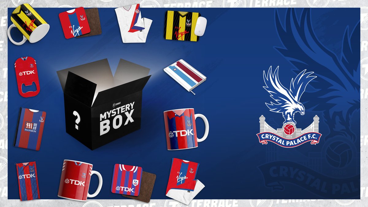theterracestore's tweet image. We have a Crystal Palace retro Mystery Box to give away!

Available from: theterracestore.com/collections/al…

To enter, simply retweet and follow! #cpfc