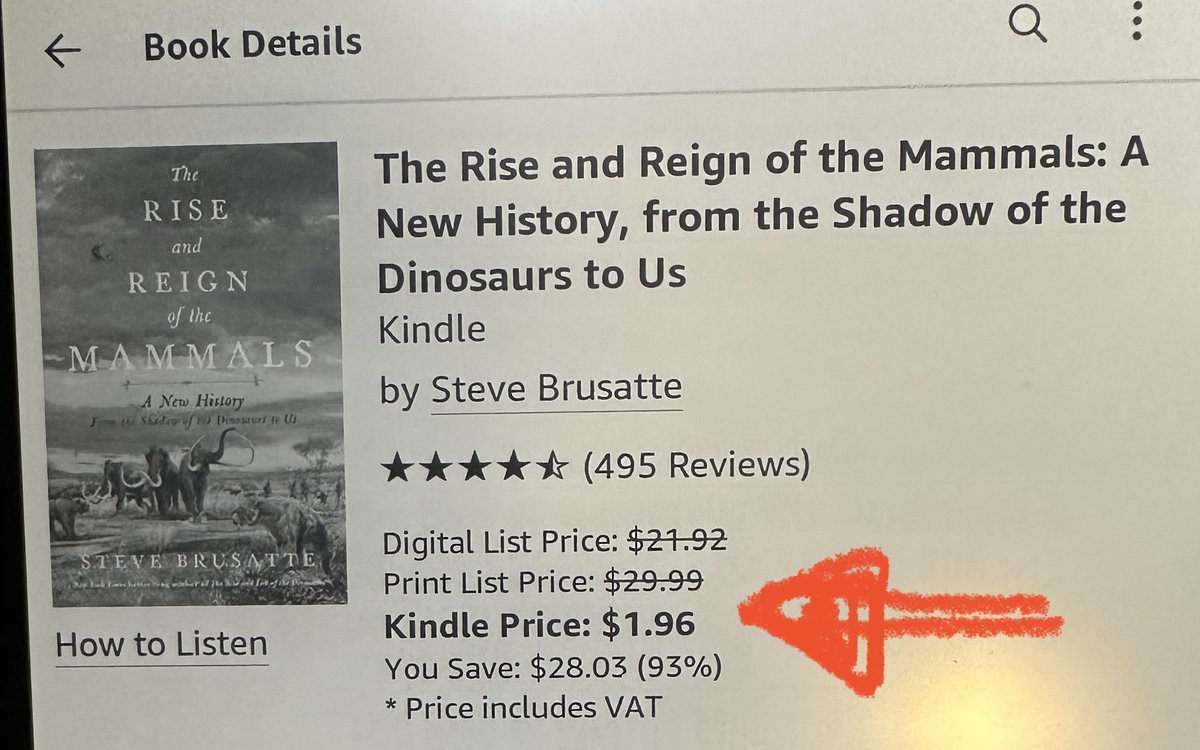 Very nice deal on this book #amazon #kindle #mammals #paleontology #evolution