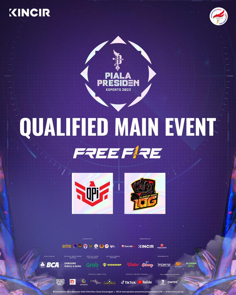 IESPL_ID's tweet photo. West Qualifier - Free Fire telah selesai! Selamat untuk Opi Griffin &amp; @iogesports yang berhasil melaju ke babak Main Event di Jakarta.

Untuk tim-tim yang bertanding jangan patah semangat, karena masih ada kesempatan terakhir melalui Open Qualifier. https://t.co/R8gNOoHqmQ