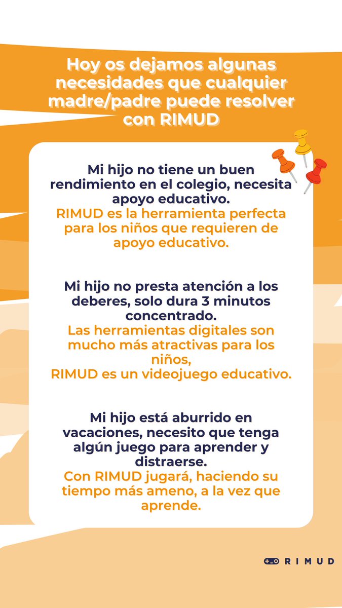 ¡La respuesta a tus problemas está en RIMUD! 

🔎 Entra en nuestra web y crea un usuario para poder personalizar.
rimud.com 
  
#Logopedia #EdTech #TICs #Innovación #aprendizaje #recursoseducativos #recursosparamaestros #innovation #learning #learn #inclusión #ODS4