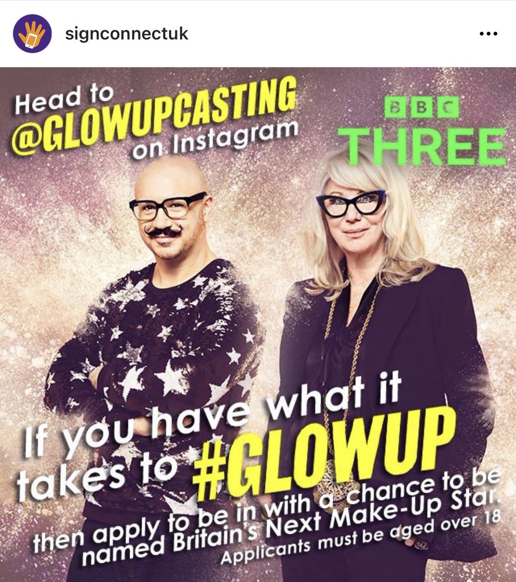 Are you a Makeup artist? 
Do you want to show your skills on TV? Wall to Wall media want us to find more people that want to be on Season 5 of GLOWUP. 

Application Form, please read the terms and conditions carefully: walltowall.co.uk/casting/1327/g… 

#makeupartist #mua #glowup