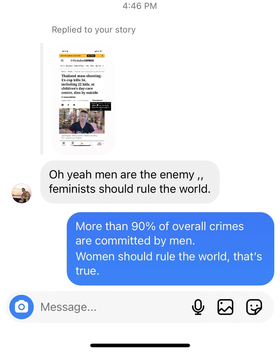 sunrisefall's tweet photo. Blocked immediately. I’m done discussing wounded male ego formed in “not all men are”. I don’t support intersectional feminism. 
I support cultural feminism, Gynarchy. Female Supremacy. 
And you, sir, eat your own shit without us please. https://t.co/YphcFNF5BC