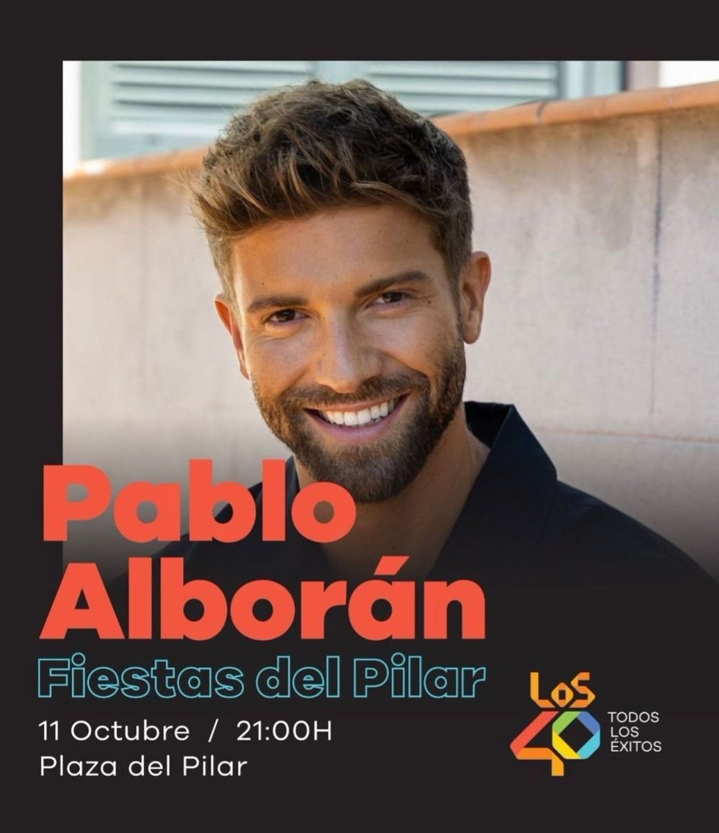 pabloalboran's tweet photo. Nos vemos el 11 de octubre en la Plaza del Pilar ZARAGOZAAA A LAS 21H!!!! https://t.co/DhCCZnI9jk