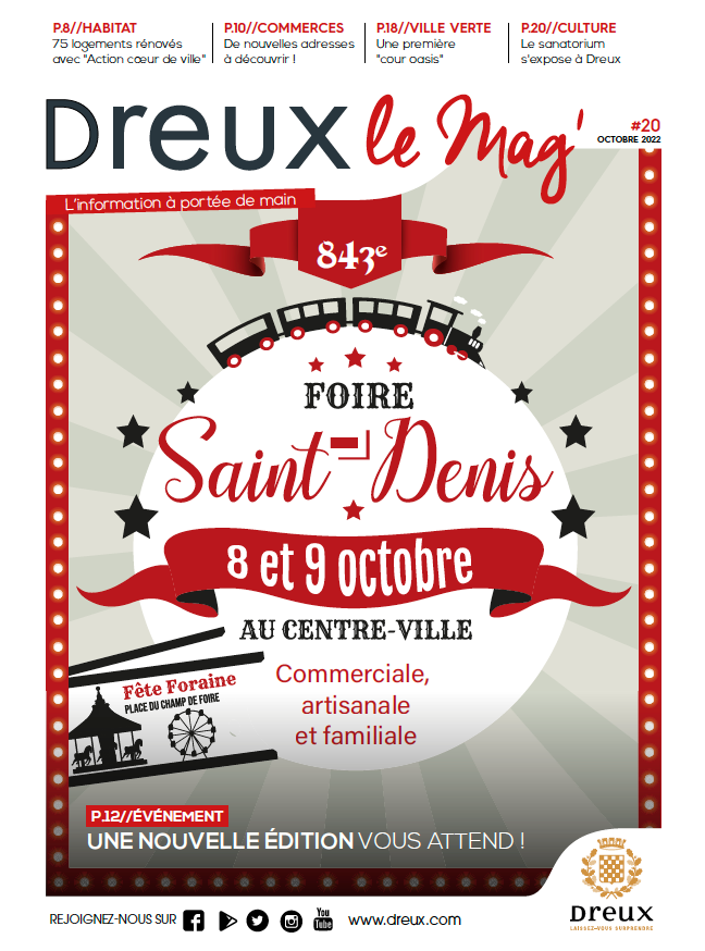 Découvrez le numéro du mois d'octobre de votre magazine municipal : Dreux le Mag' !
➡ bit.ly/DreuxLeMag21
#Dreux #Evenement #actu #actualite