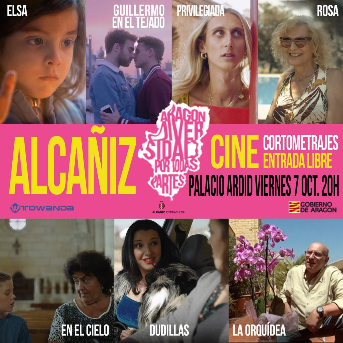 AytoAlcaniz's tweet photo. ¡“Diversidad por todas partes” llega a Alcañiz!
Diferentes actividades que tendrán lugar a partir de este viernes 7 de octubre. ¡¡Exposición, cortos, concierto!!

No os lo podéis perder.

‼️‼️🖼🎼🎤🎬🎬👇👇 https://t.co/LUfuwVp95o