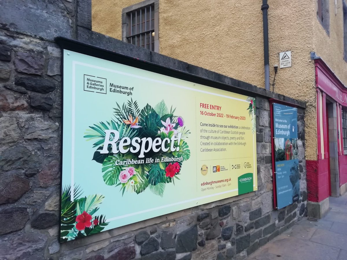 EdinCulture's tweet photo. Our new exhibition opens on 16 Oct at Museum of Edinburgh. Respect! Caribbean Life in #Edinburgh is a exciting exhibition celebrating the culture of Caribbean Scottish people through museum objects, poetry, music &amp; film and it has been created in collaboration with @edincarib. https://t.co/sJKshPdfjR