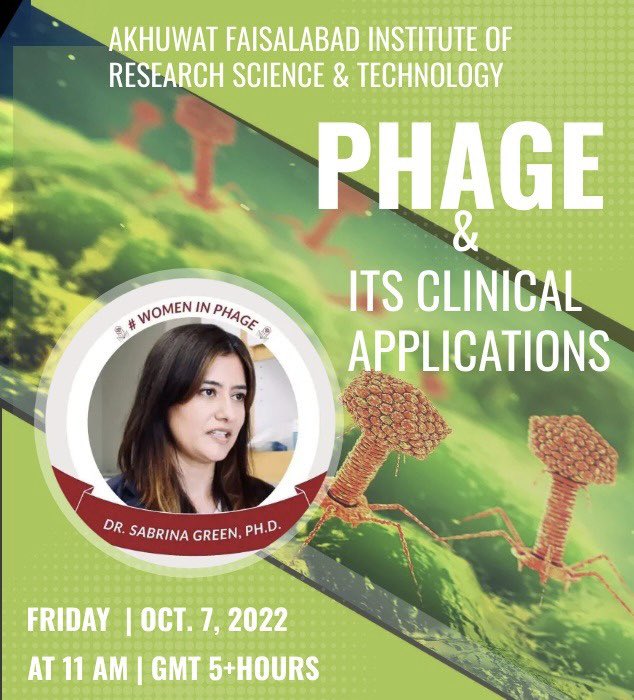 MotherOfPhage's tweet photo. Excited to go back to doing one of my fav things. Talking to young scientists around the world about #phage. 

#sciencetwitter #SciComm 
#Pakistan https://t.co/zVNyq5Aobn