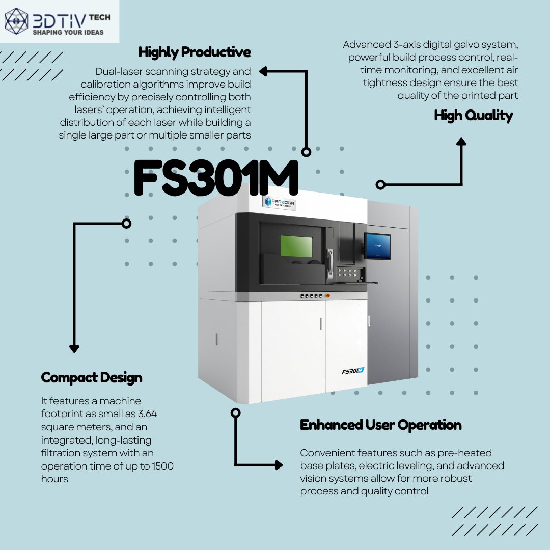 3dtiv's tweet photo. The FS301M was designed to meet desired user operations, including production speed, powder management, machine factory layout, quality of finished parts, ease of operation and serviceability.

Get in touch with us to find out more: info@3dtiv.com

#3dprinting #shapingyourideas https://t.co/F7CEO2yyQZ