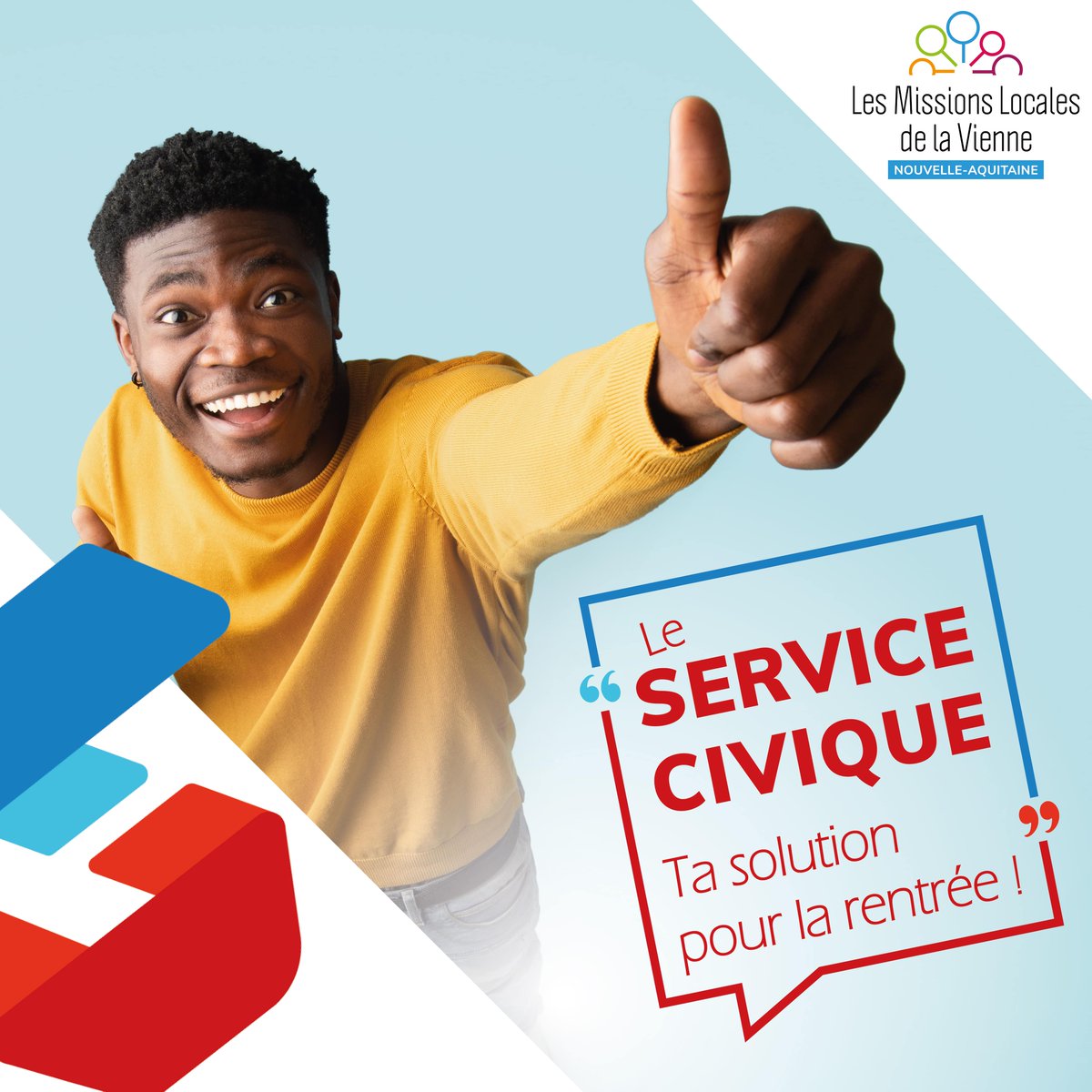 🔴🔵 Comme lui, comme Julie, ose le Service Civique !
🗣️Témoignage de Julie ici : youtube.com/watch?v=EwaHMt…

👉 Renseigne toi auprès de notre 𝙈𝙞𝙨𝙨𝙞𝙤𝙣 𝙇𝙤𝙘𝙖𝙡𝙚 :
05 49 20 04 20 / contact@mlnv.fr 

<a href="/ServiceCivique/">Service Civique</a> <a href="/departement86/">Département de la Vienne</a> #mission #volontariat #jeunesse #vienne86