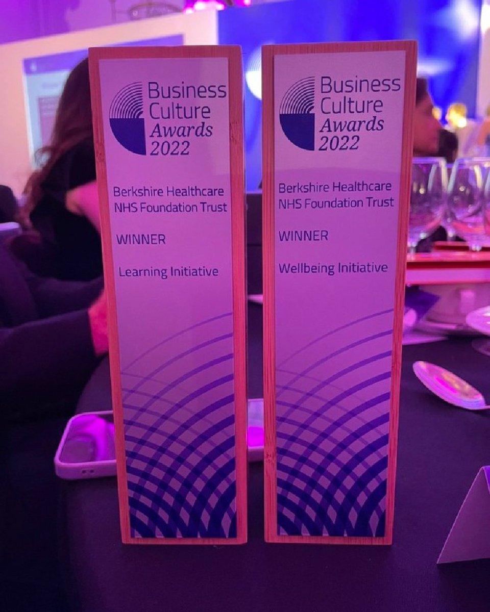 BHFT's tweet photo. Well done to our teams involved in the projects that led to our nominations and awards at the @bizcultureawds A great achievement and recognition for our continued work in supporting our employees.

🏆 Best Learning Initiative
🏆 Best Wellbeing Initiative

#BCAS22 #culture https://t.co/seI1WmrcyG