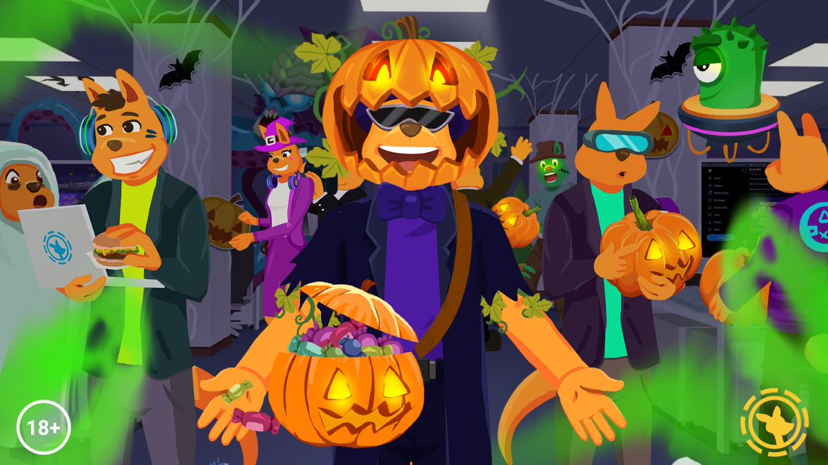 RoobetES's tweet photo. No seas un gato asustado y únete a la diversión en la fiesta de Halloween de la oficina de Roo que comienza esta semana 🦘¡Comamos, bebamos y demos miedo!.

#Roobet #HalloweenParty https://t.co/b3HC8col5J