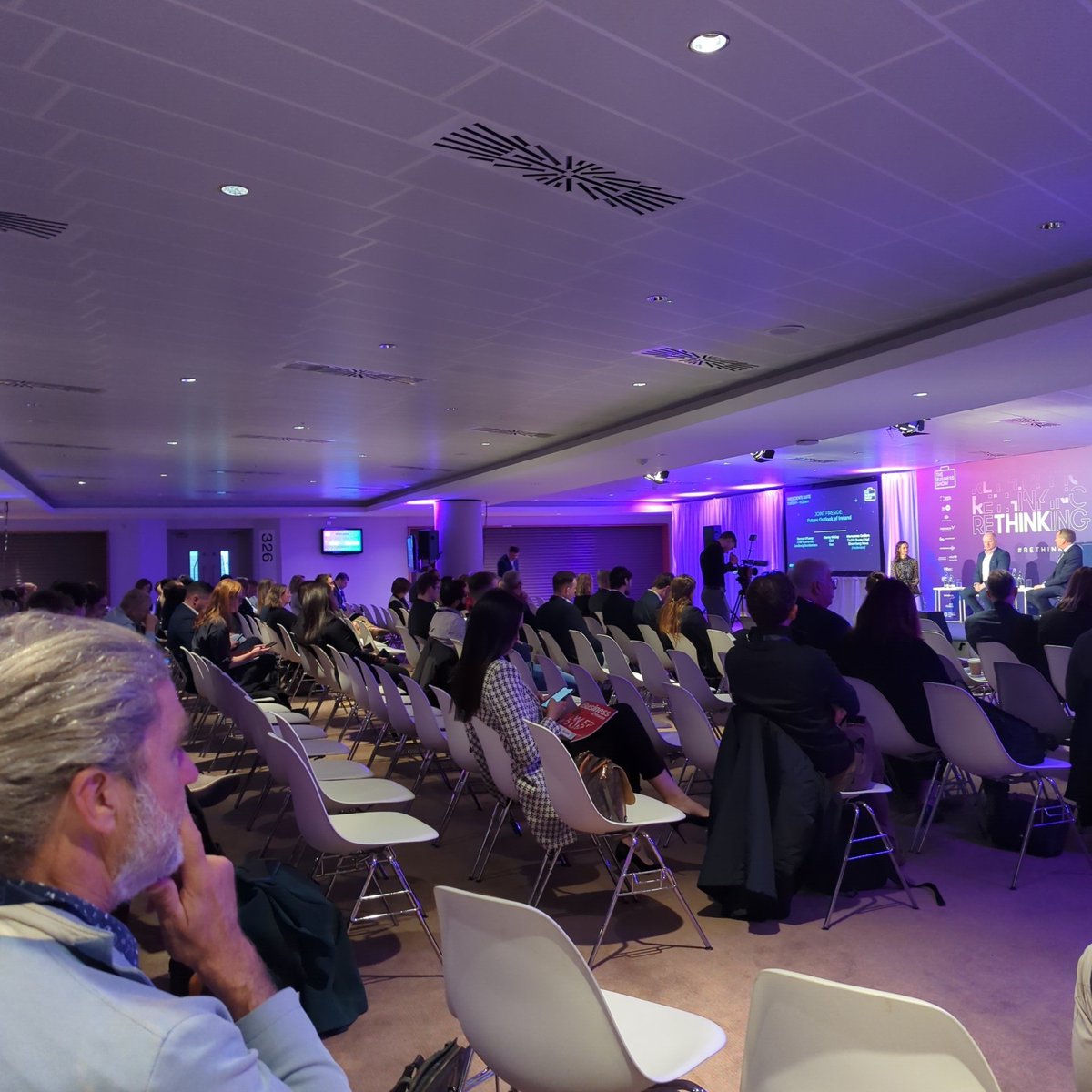 Paul_Hearns's tweet photo. A great session here at the #RethinkingBusiness22 show in the #AvivaStadium in conversation with #MicrosoftIreland's Anne Sheehan talking #DigitalPerseverance. https://t.co/wt5HYP5Rcg