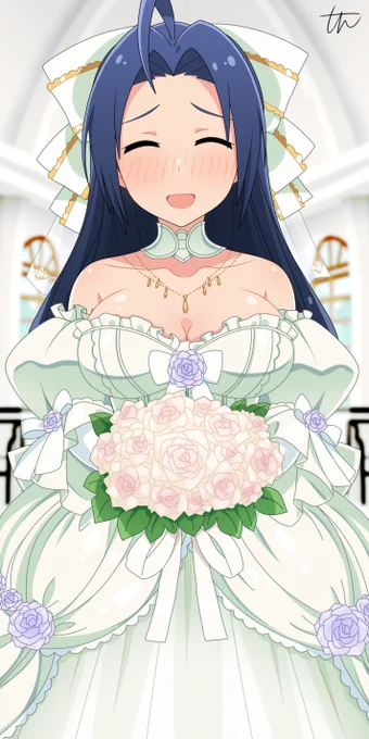 これはSkeЬで描いたドレスを着たあずささん。どこからどう見ても健全イラスト。 