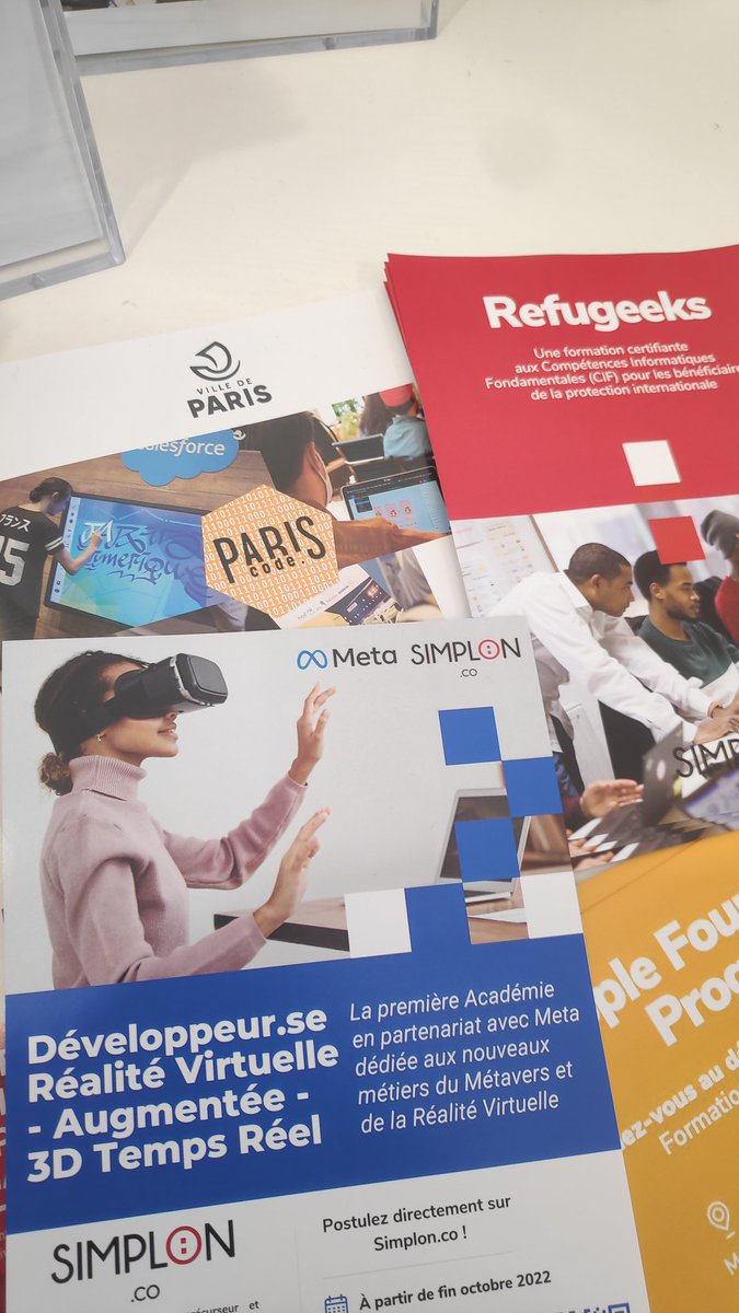 ParisCode (@paris_code) on Twitter photo Devenez développeur.se dans le Metaverse ou spécialiste de la cybersecurité avec <a href="/Paris_code/">ParisCode</a> <a href="/simplon_idf/">Simplon Île-de-France (IdF)</a> et <a href="/OpcoAtlas/">Opco Atlas</a>! Retrouvez-nous sur le stand de @paris aujourd'hui et demain au salon Paris pour l'Emploi place de la Concorde ! Devenez développeur.se dans le Metaverse ou spécialiste de la cybersecurité avec <a href="/Paris_code/">ParisCode</a> <a href="/simplon_idf/">Simplon Île-de-France (IdF)</a> et <a href="/OpcoAtlas/">Opco Atlas</a>! Retrouvez-nous sur le stand de @paris aujourd'hui et demain au salon Paris pour l'Emploi place de la Concorde !