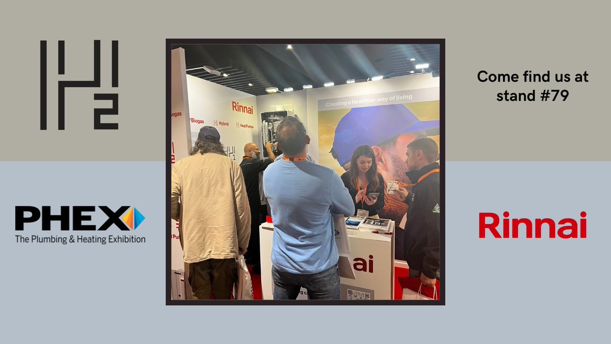 rinnai_uk's tweet photo. @PhexShow @NakedEnergyLtd A busy stand for day 2 at #PHEXManchester
Come and ask all your questions about our domestic/commercial appliances as well as @NakedEnergyLtd's solar thermal technology 🙋♂️🙋♀️ https://t.co/1d5BrrXlCf