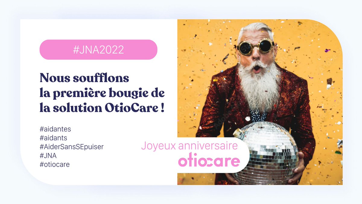 OtioCare's tweet photo. « Pas sans les 11 millions d’https://t.co/13qu69mxzA ! »
Aujourd'hui c'est la #JNA2022 :
La journée dédiée aux #aidants familiaux 👩‍👩‍👧‍👧
Une journée doublement symbolique pour la team OtioCare #HappyBirthday 🎂
 #telebienveillance  #aidancecollaborative #prevention https://t.co/dpAFLLTRtk