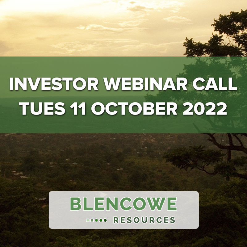 BlencoweRes's tweet photo. #BRES is pleased to announce that it will be presenting a live investor webinar via Zoom conferencing on Tue 11th Oct 2022 at 12:30 pm UK time.

CEO Mike Ralston will discuss the recent announcement regarding an approach from a strategic party &amp; work being conducted on the DFS