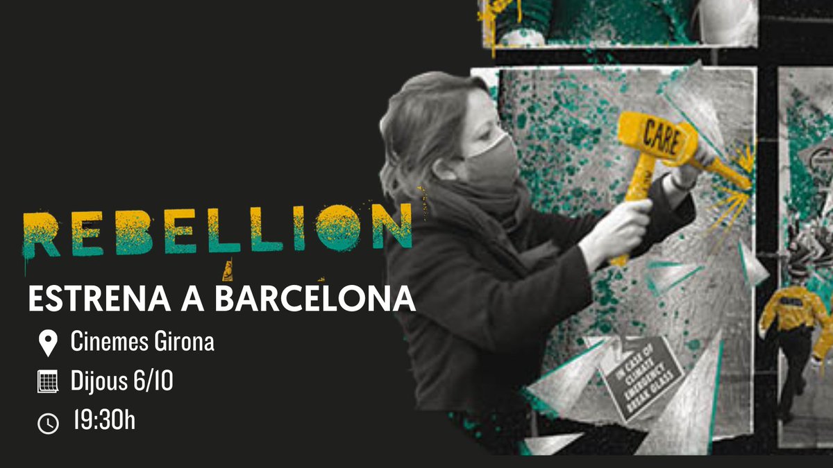DocsBarcelona's tweet photo. Avui és dia d'estrena #DocsDelMes!
Us esperem a la projecció de #Rebellion de Maia Kenworthy i @elena_bellot als @Cinemes_Girona + 🗣️Col·loqui amb dos membres de @XRBarcelona
Premi Docs @Filmin Nou Talent al #Docs25 🏆
🎟️ Entrades: https://t.co/0gozczPyP8 https://t.co/uwy9xVGJWZ