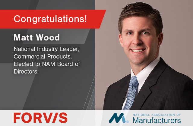 JimmySfiris's tweet photo. We're proud to share that @FORVIS’ National Industry Leader Matt Wood was recently elected to the National Association of Manufacturers’ Board of Directors. Congratulations, Matt! https://t.co/ZccyBC7TWp https://t.co/EnoUpAGQbN