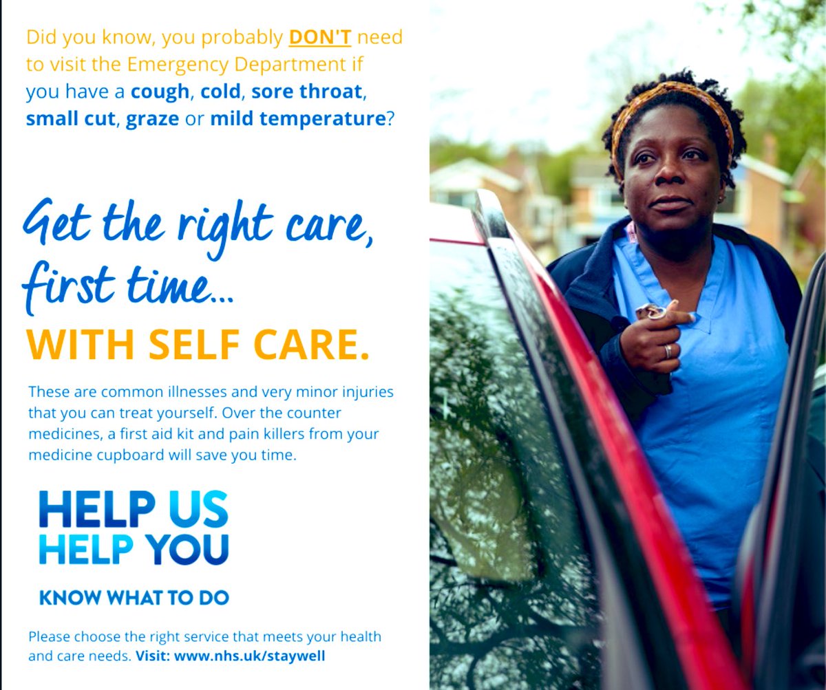 royalhospital's tweet photo. Do you know the best place to go when you need the NHS? #helpushelpus and get to the #rightplacefirsttime by knowing what our different offers are… #ED #rightcarefirsttime #helpushelpyou #TeamCRH #retweet https://t.co/IlAAK7dBTr