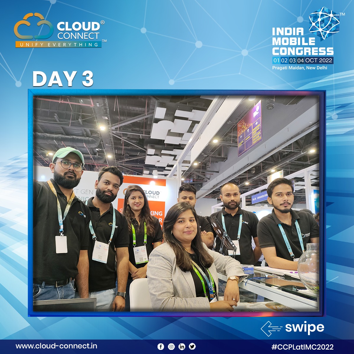 incloudconnect's tweet photo. The team - Holding fort at the digital event of the year!
#imc #imc2022 #indiamobilecongress #ccplatimc #ccplatimc2022 #indiamobilecongress2022 #imc22 #cloudconnect #techevent #event #interactions #cloudconnectexperts #indusrtyexperts #digitalevent #Day3atimc2022 #Day3 #teamccpl https://t.co/fHojLw8d3U