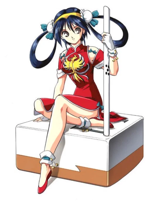 この娘はとあるゲーム雑誌の表紙用。別に脱衣麻雀キャラって訳じゃ無い。アレのようでアレで無いものをとのオファー。1996年頃かな? 