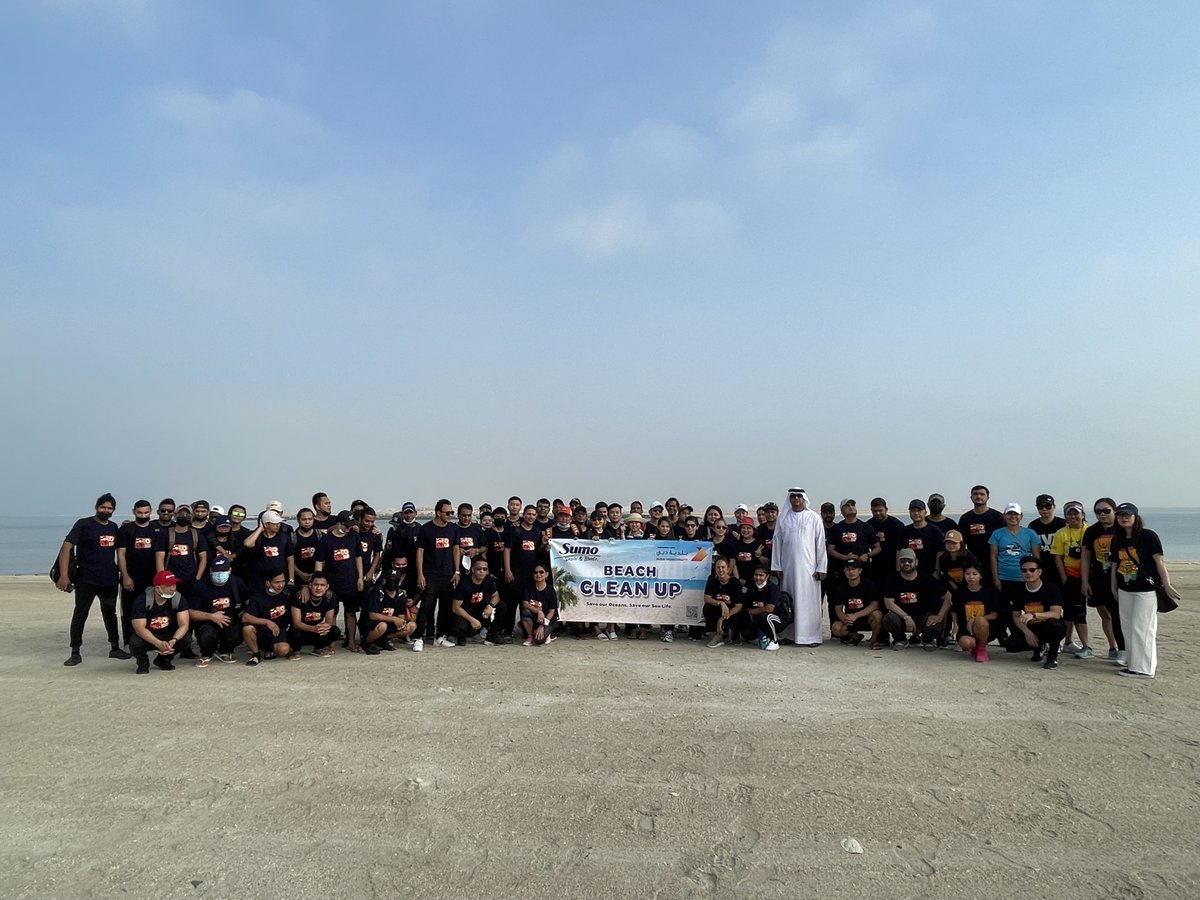 In its continuous efforts to build awareness of environmental initiatives to create a green business environment that cares for nature, Sumo Sushi &amp; Bento team organized a Beach Cleanup Drive in collaboration with Dubai Municipality. #environment #dubai #team #nature #cleanup