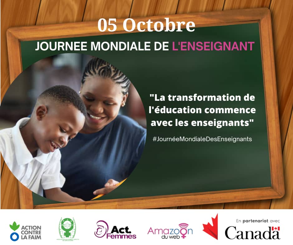 amazoonduweb's tweet photo. Act Femmes valorise tous les acteurs et actrices engagรฉs ร donner une รฉducation de qualitรฉ aux femmes et filles
#Excellentejourneedesenseignants
#Teachesworlddays #unesco
#unicef
#DDO4
#DD02
#WorldTeachersDay
#รducationDeQualitรฉ
#BAD
#FMI
@ACF_CI
@devcanada @unesco @Afj-ci https://t.co/wrDqeqJPT1