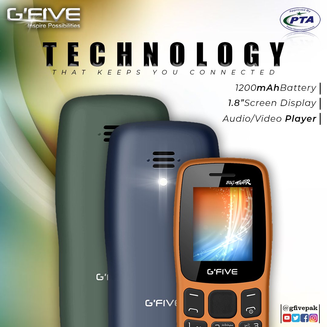 gfivepak's tweet photo. Gfive's Feature Phone | Big-Fighter | Un-Defeatable
1.8inch Display Screen | 1200mAh | Bluetooth | Torch | Audio & Video.
#Gfivepakistan #GfivePak #Gfivefeaturephone #Fighter #MobilePhone #GFiveFighter #1200mAhBattery https://t.co/P8lahjNdMm