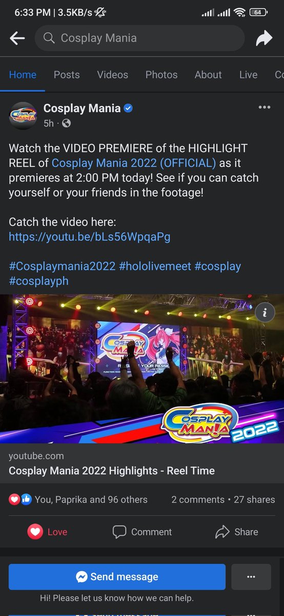 FafaMoShawn's tweet photo. Another lifetime goal achieved ✅
Ma-feature sa pinaka malaking cosplay event sa pinas 🙏 https://t.co/gtHVuTPwjm