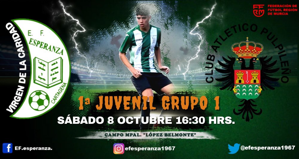 EFEsperanza1967's tweet photo. Nuestros espartanos reciben al @pulpileatletico en busca de reencontrarse con los 3 puntos! Vamos!! 💪💚⚽ https://t.co/DlIqu97RaU