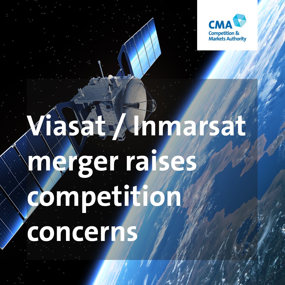 We've found Viasat’s merger with Inmarsat could lead to a significant lessening of competition. 

✈️ Airlines could face higher prices for on-board wifi if the merger goes ahead.

Find out more here: gov.uk/government/new…