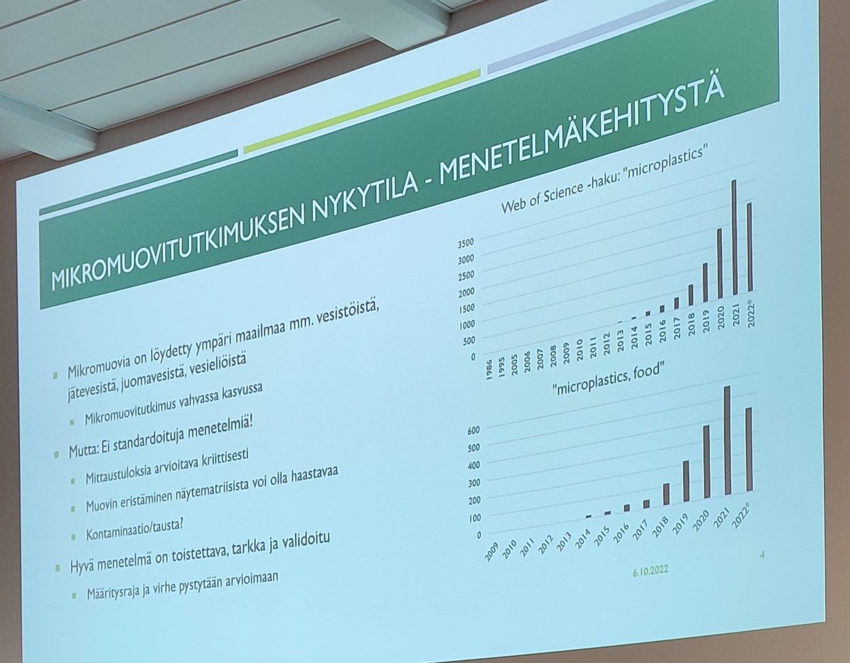 Emilia Uurasjärvi kertoo elintarvikkeiden mikromuovitutkimuksesta. Eri tutkimustulosten vertailu on vaikeaa, koska näytteenotto ja analysointimenetelmät vaihtelevat. SIB Labsissa menetelmiä on kehitetty reilut viisi vuotta. @uurasjarvi #MikromuovitHallintaan