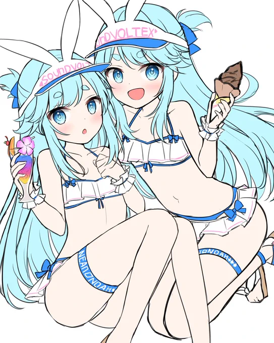 だいぶ前に描いてた水着ニアノアちゃん完成しなさそうなので供養... 