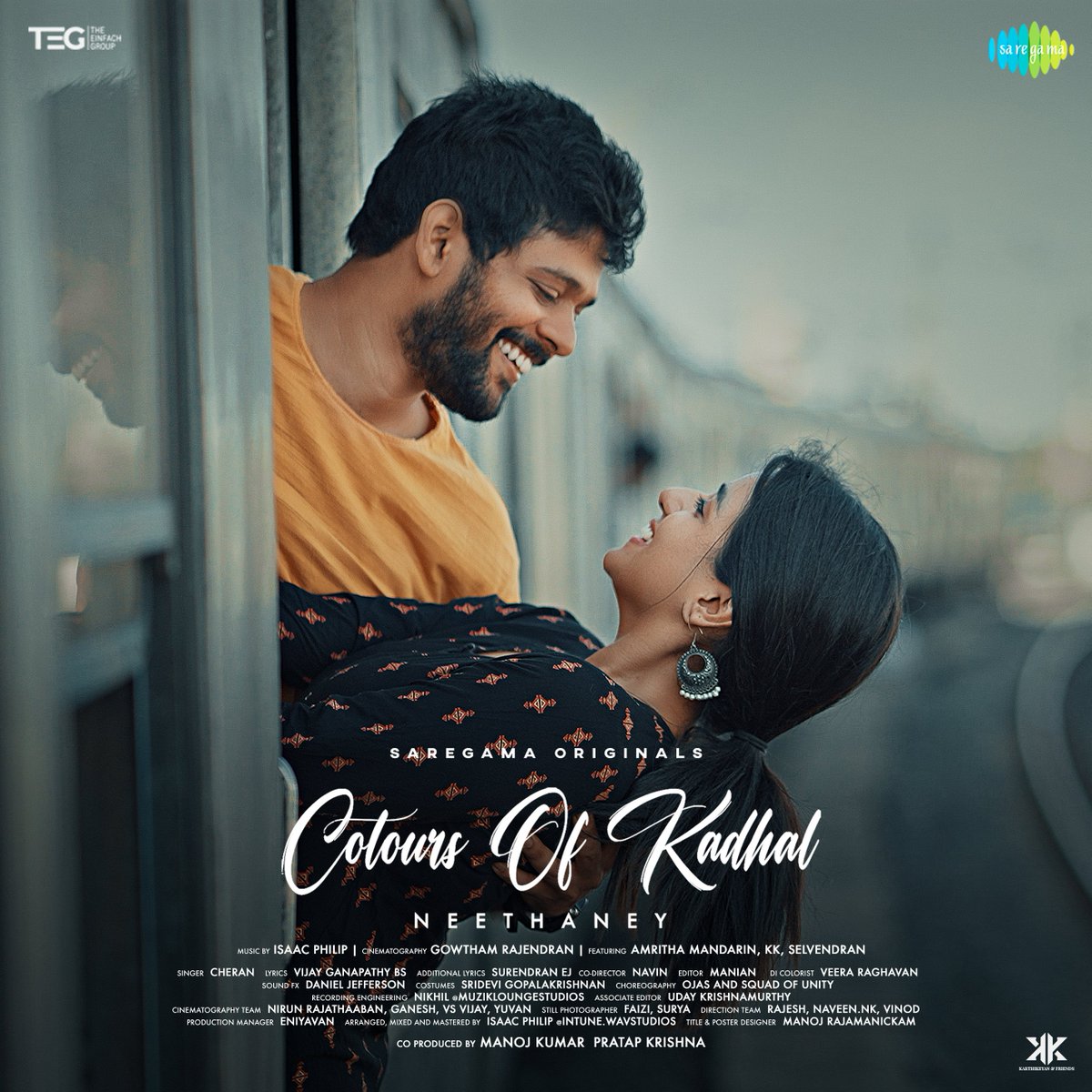 saregamasouth's tweet photo. Presenting the first look of #ColoursofKadhal ! ♥️💕
Love and love only!🎼
@cheran_Ela @manianindia @ImSelvendran @vijayganapathyb @IsaacPh70615471 @saregamaglobal https://t.co/iimbzOmcQO